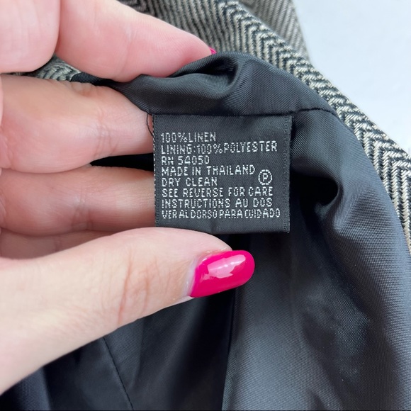 Kasper Blazer Womens Six Linen Tweed Office Business Preppy Career Professional - Picture 5 of 10